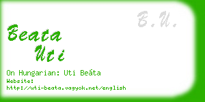 beata uti business card